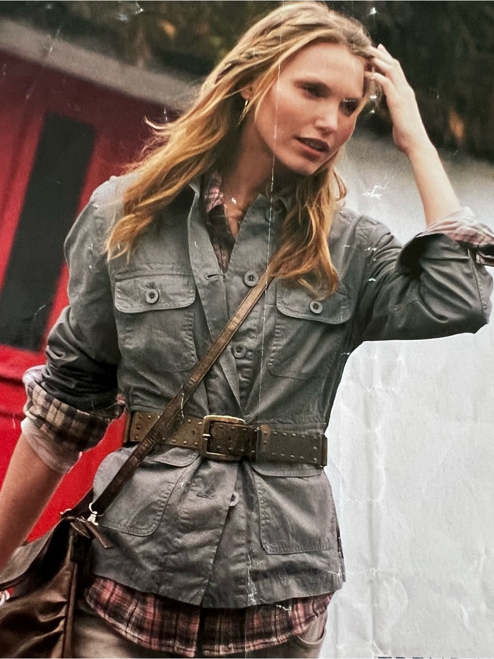 Garnet Hill Dusty Olive Easy Cargo Jacket